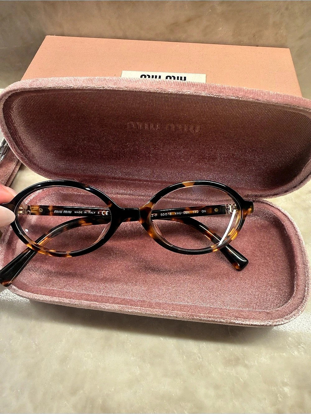 NEW miu miu SMU 04ZF Tortoiseshell Glasses